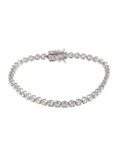 Pre-owned Bracelet 14k 4.01ctw Diamond Tennis , 7" In Multi