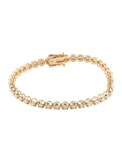Pre-owned Bracelet 14k 4.03ctw Diamond Tennis , 7" In Multi
