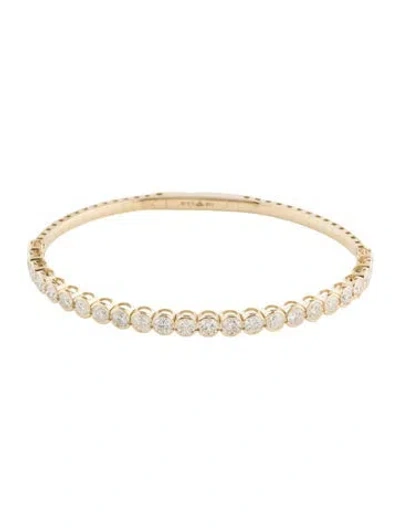 Pre-owned Bracelet 14k 4.06ctw Diamond Bangle , 6.75" In Multi