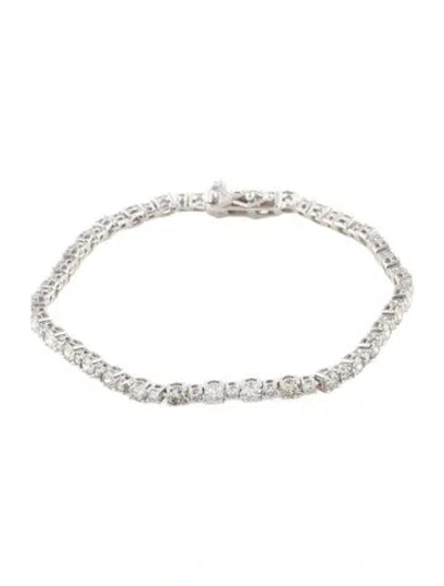 Pre-owned Bracelet 14k 4.10ctw Diamond Tennis , 6.75" In Multi