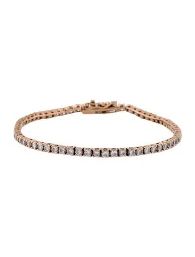 Pre-owned Bracelet 14k 4.12ctw Diamond Line , 7" In Multi