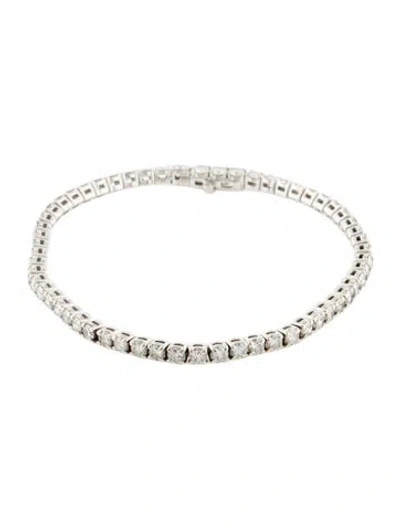 Pre-owned Bracelet 14k 4.13ctw Diamond Tennis , 7" In Multi