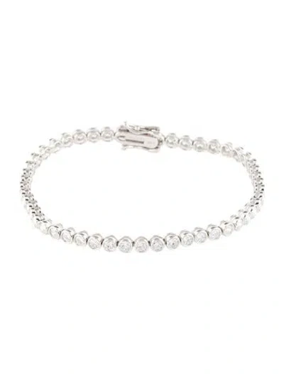 Pre-owned Bracelet 14k 4.15ctw Lab-grown Diamond Link , 7" In Multi