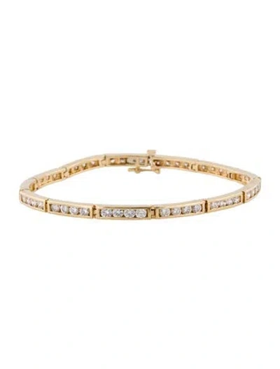 Pre-owned Bracelet 14k 4.16ctw Diamond Link , 7" In Multi