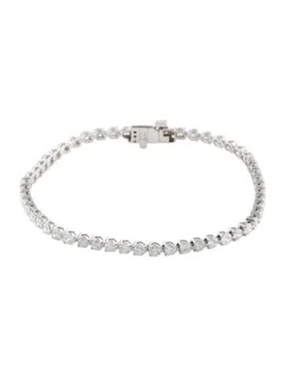 Pre-owned Bracelet 14k 4.16ctw Diamond Tennis , 6.75" In Multi