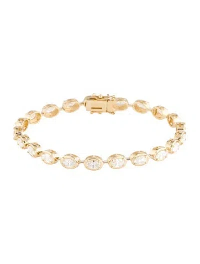 Pre-owned Bracelet 14k 4.20ctw Lab-grown Diamond Tennis , 6.75" In Multi