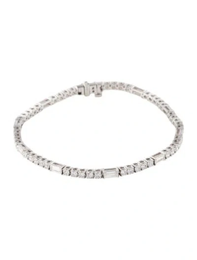 Pre-owned Bracelet 14k 4.24ctw Lab-grown Diamond Tennis , 6.75" In Multi