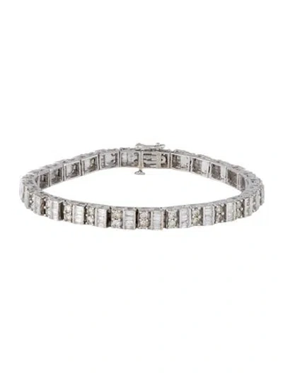 Pre-owned Bracelet 14k 4.26ctw Diamond Mixed Cut Tennis , 7" In Multi