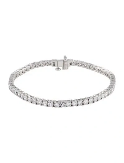 Pre-owned Bracelet 14k 4.27ctw Lab-grown Diamond Tennis , 6" In Multi