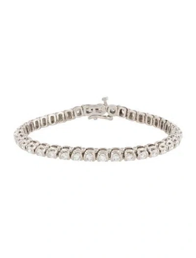 Pre-owned Bracelet 14k 4.29tw. Diamond Tennis  In Multi