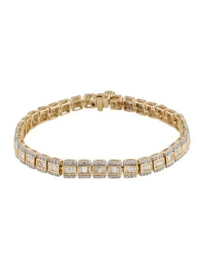 Pre-owned Bracelet 14k 4.31ctw Diamond Link , 7.25" In Multi