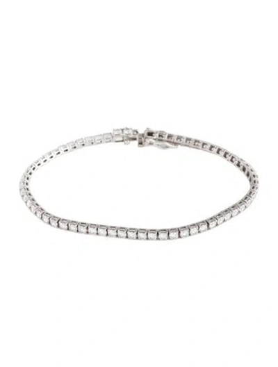 Pre-owned Bracelet 14k 4.34ctw Lab-grown Diamond Tennis , 7.25" In Multi