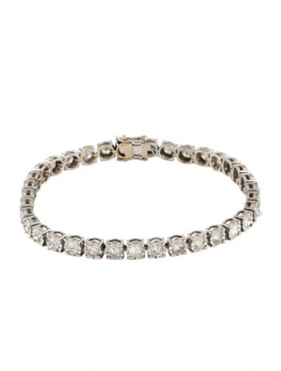 Pre-owned Bracelet 14k 4.37ctw Diamond Tennis Link , 7" In Multi