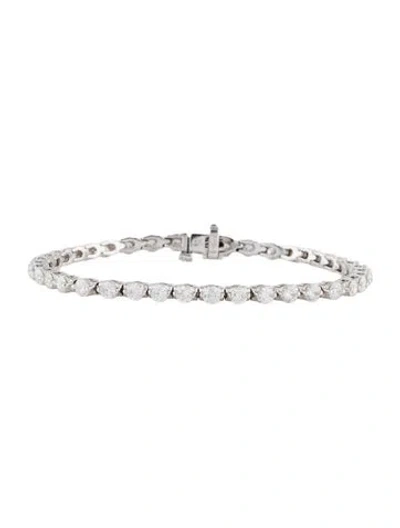 Pre-owned Bracelet 14k 4.40ctw Diamond Tennis , 6.75" In Multi