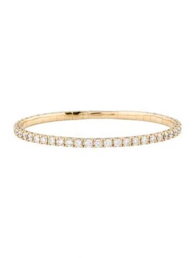 Pre-owned Bracelet 14k 4.44ctw Diamond Bangle , 6.75" In Multi