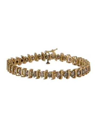 Pre-owned Bracelet 14k 4.44ctw Diamond Link , 6.75" In Multi