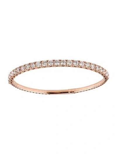 Pre-owned Bracelet 14k 4.45ctw Diamond Flexible Bangle , 6.75" In Multi