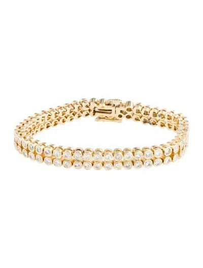 Pre-owned Bracelet 14k 4.50ctw Diamond Link , 6.25" In Multi