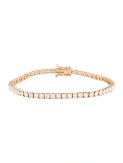Pre-owned Bracelet 14k 4.50ctw Lab-grown Diamond Tennis , 6.75" In Multi