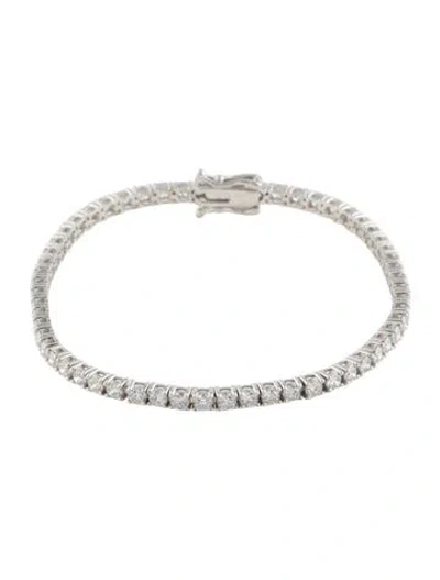 Pre-owned Bracelet 14k 4.50ctw Lab-grown Diamond Tennis , 7" In Multi