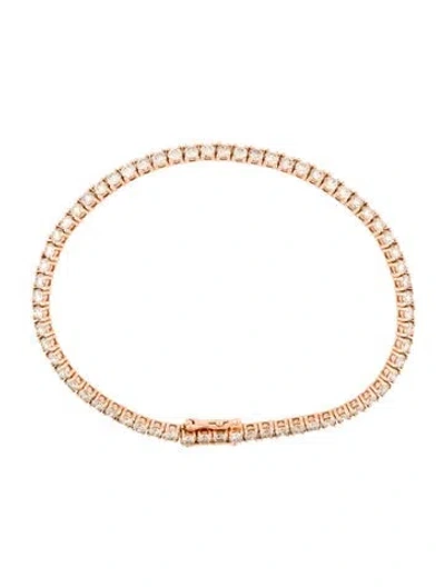 Pre-owned Bracelet 14k 4.54ctw Diamond Tennis , 7.25" In Multi