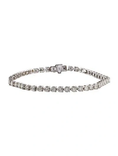 Pre-owned Bracelet 14k 4.56ctw Diamond Tennis  In Multi
