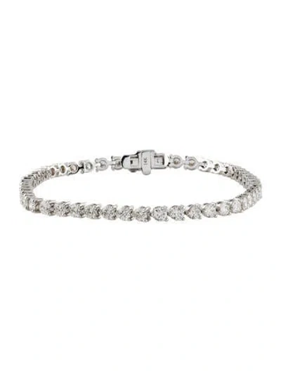 Pre-owned Bracelet 14k 4.56ctw Diamond Tennis  In Multi