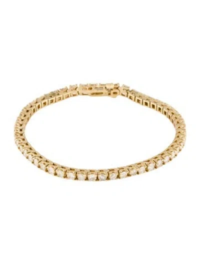 Pre-owned Bracelet 14k 4.68ctw Diamond Tennis , 6.75" In Multi