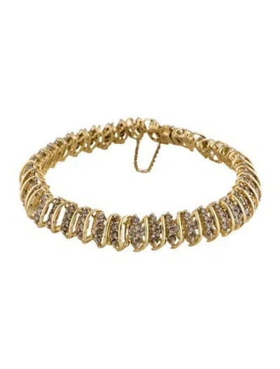 Pre-owned Bracelet 14k 4.68ctw Diamond Tennis , 8" In Multi