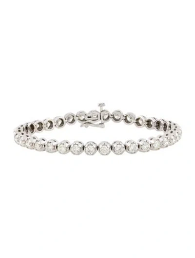Pre-owned Bracelet 14k 4.68ctw Diamond Tennis Link , 6.75" In Multi
