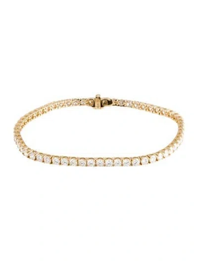 Pre-owned Bracelet 14k 4.69ctw Diamond Tennis , 6.75" In Multi
