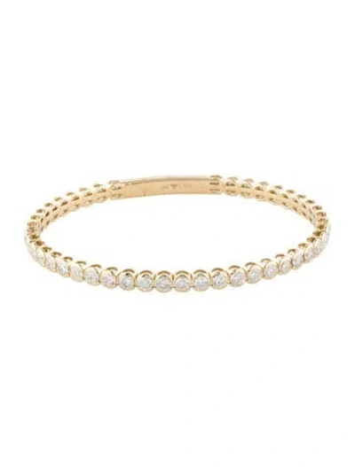 Pre-owned Bracelet 14k 4.70ctw Diamond Bangle , 6.75" In Multi