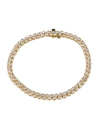 Pre-owned Bracelet 14k 4.75ctw Diamond Link , 7" In Multi