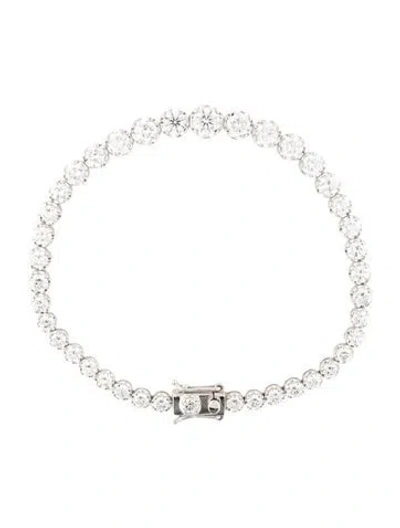 Pre-owned Bracelet 14k 4.75ctw Lab-grown Diamond Graduated Tennis , 6.5" In Multi