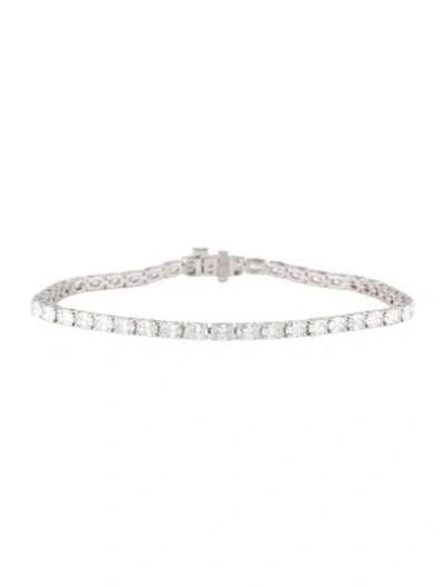 Pre-owned Bracelet 14k 4.78ctw Lab-grown Tennis , 7" In Multi