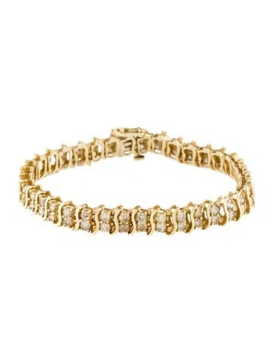 Pre-owned Bracelet 14k 4.81ctw Diamond Link , 6.75" In Multi