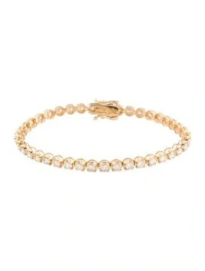 Pre-owned Bracelet 14k 4.81ctw Diamond Link , 7" In Multi