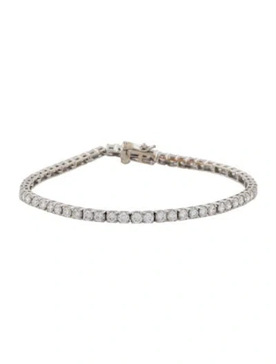 Pre-owned Bracelet 14k 4.85ctw Lab-grown Diamond Link , 7" In Multi