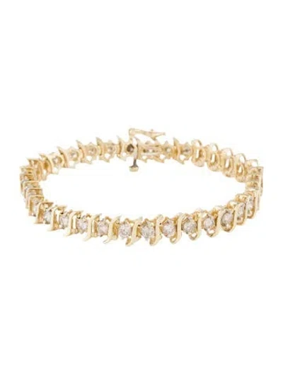 Pre-owned Bracelet 14k 4.90ctw Diamond Link , 6.75" In Multi