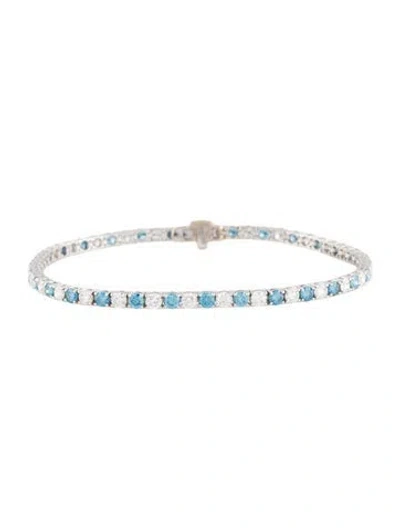 Pre-owned Bracelet 14k 4.93ctw Lab-grown Diamond Tennis , 7" In Multi