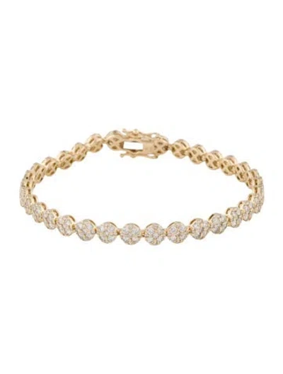 Pre-owned Bracelet 14k 5.00ctw Diamond Link , 7.25" In Multi