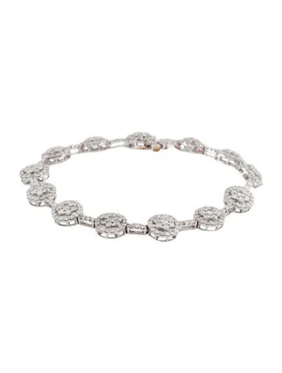 Pre-owned Bracelet 14k 5.00ctw Diamond Station , 7.25", 7.25" In Multi