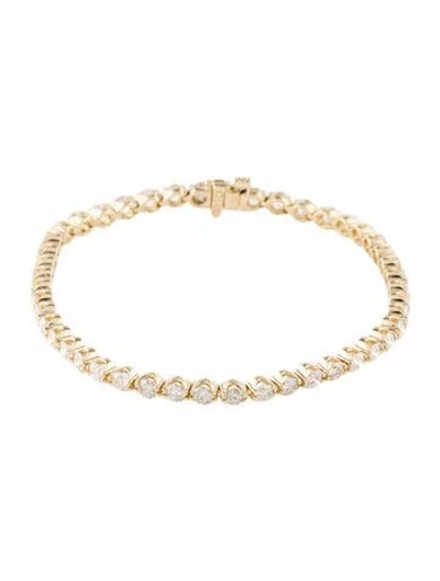 Pre-owned Bracelet 14k 5.00ctw Diamond Tennis , 7" In Multi