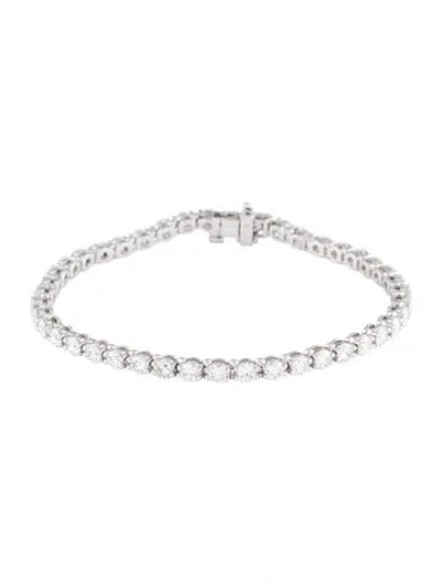 Pre-owned Bracelet 14k 5.00ctw Lab-grown Diamond Tennis , 6.75" In Multi