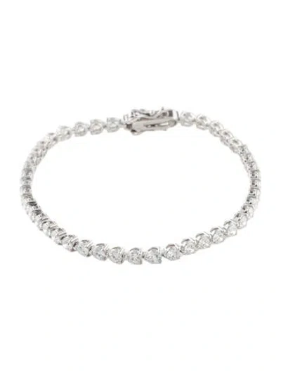 Pre-owned Bracelet 14k 5.00ctw Lab-grown Diamond Tennis , 6.75" In Multi