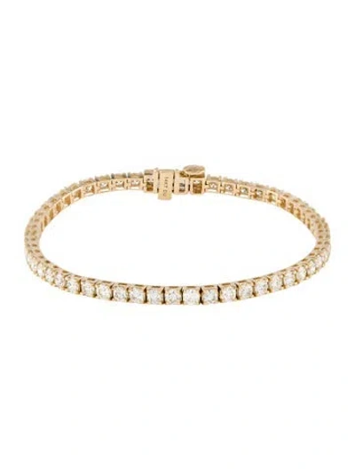 Pre-owned Bracelet 14k 5.04ctw Diamond Tennis , 6.75" In Multi