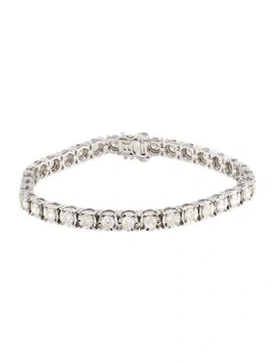 Pre-owned Bracelet 14k 5.05ctw Diamond Tennis , 7" In Multi