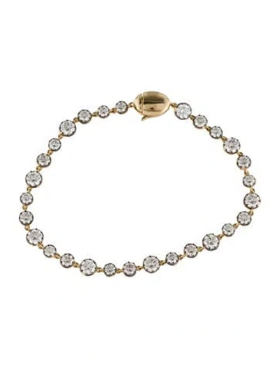 Pre-owned Bracelet 14k 5.12ctw Diamond Tennis , 6.75" In Multi