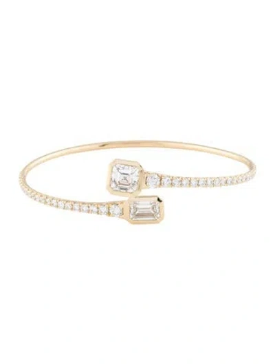 Pre-owned Bracelet 14k 5.15ctw Lab-grown Diamond Cuff , 6.5" In Multi