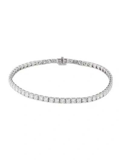 Pre-owned Bracelet 14k 5.19ctw Lab-grown Diamond Link , 7" In Multi